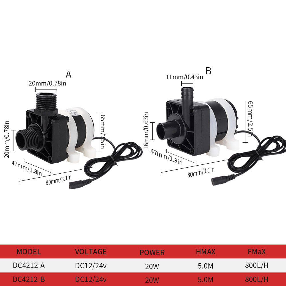 DC12V/24V Low Power Consumptio - огляд і ціна Water Pump Submersible Mini