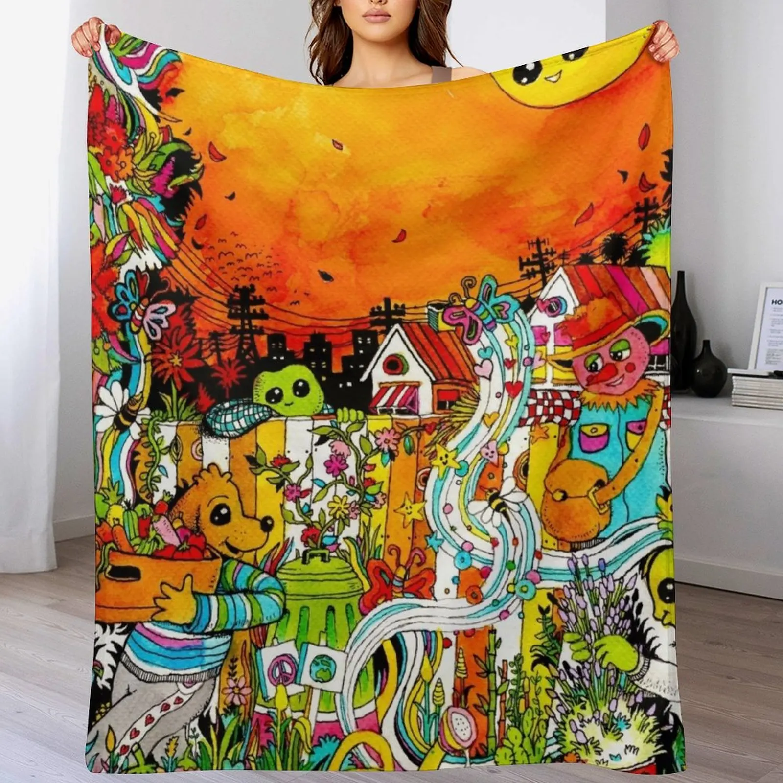 Urban Farm Time Throw Blanket  - огляд і ціна Urban Farming Home
