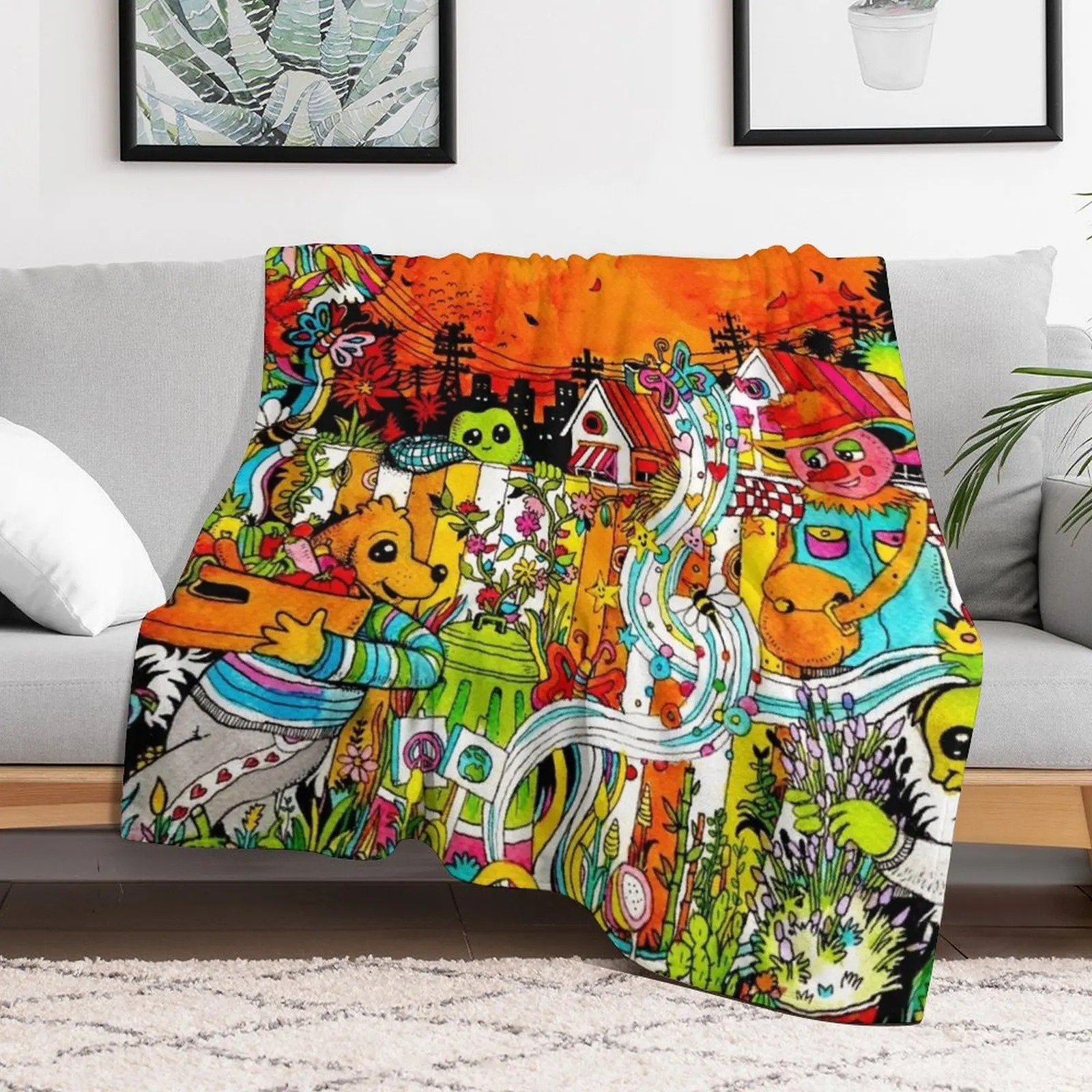 Urban Farm Time Throw Blanket  - огляд і ціна Urban Farming Home