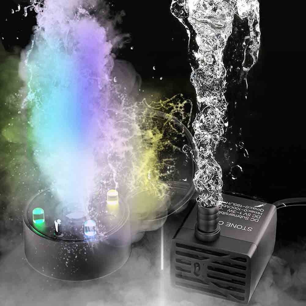2-IN-1 Mist Maker Colorful LED - огляд і ціна Water Pump Submersible Mini